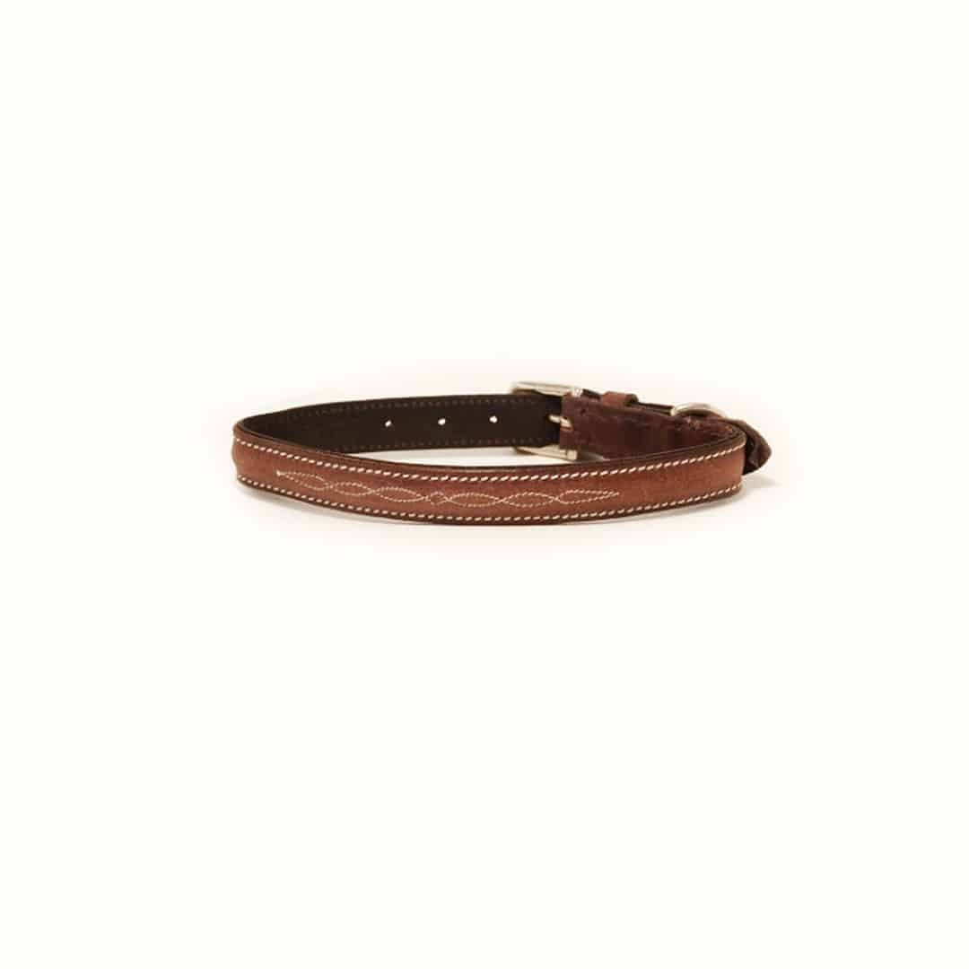 Collier personnalisé en cuir à surpiqûres Exclusif