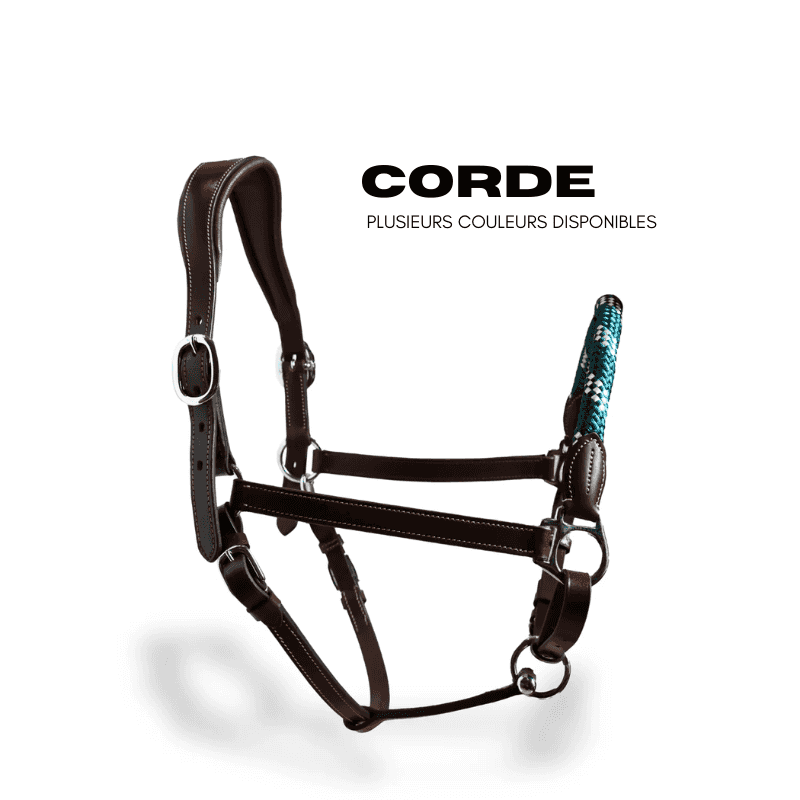 Licol personnalisable Cuir et Corde Neckfit