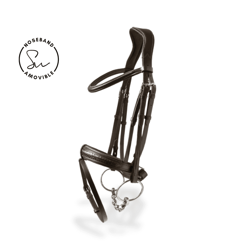 Bridon personnalisable en cuir tressé Basel