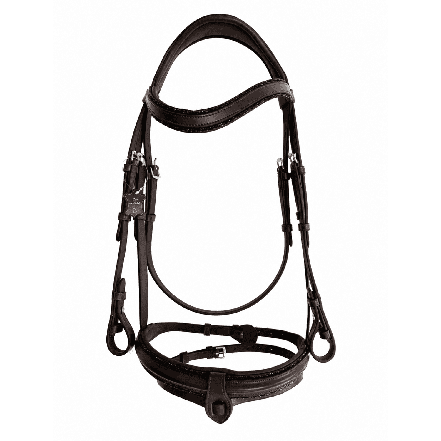 Astra leather bridle with mini crystals