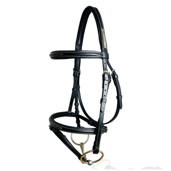 customisable black horse bridle